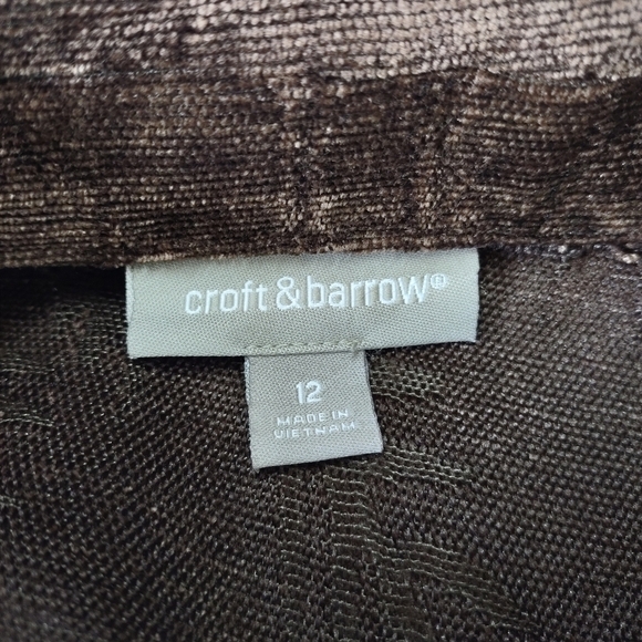 Croft & Barrow Women's Brown Chenille Blazer Jacket Size 12 - Picture 7 of 8